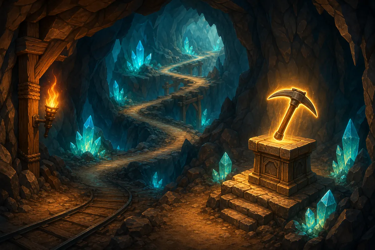 Arcane Pickaxe 위치 검색 방법