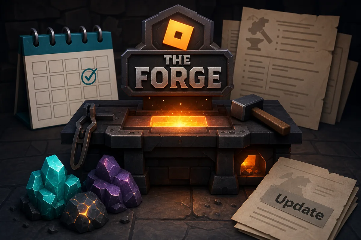 The Forge 업데이트 가이드: 코드, 광석, 레시피, 계산기 체크